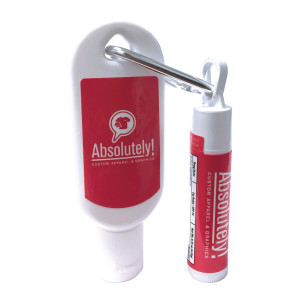 1oz SPF 30 Sunscreen Lotion with Carabiner & SPF 15 Lip Balm