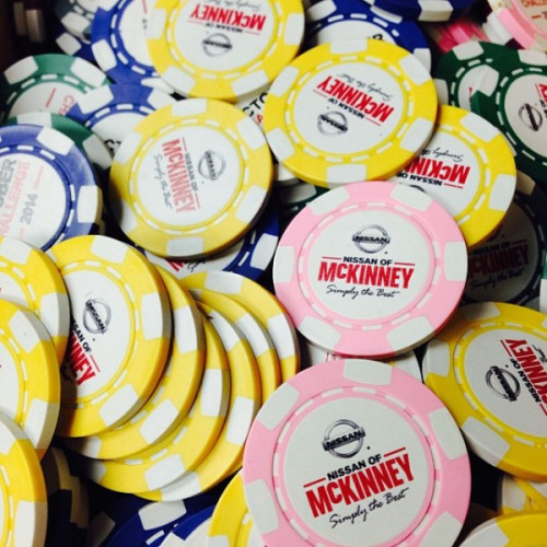6 Stripe Custom Poker Chip - Direct Print 6 Stripe Custom Poker Chip - Direct Print