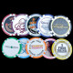 8 Stripe Custom Poker Chip - Direct Print 8 Stripe Custom Poker Chip - Direct Print