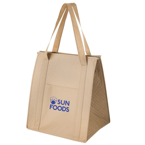 Insulated Non-Woven Grocery Tote Bag with Poly Board Insert
