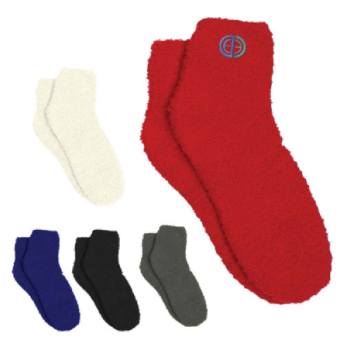 Embroidered Fuzzy Socks