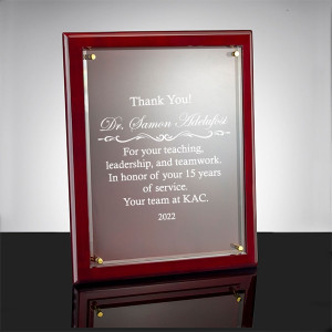 Rosewood Premier Plaque Rosewood Premier Plaque