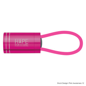 BREAST CANCER AWARENESS GLOW IN THE DARK ALUMINUM LED