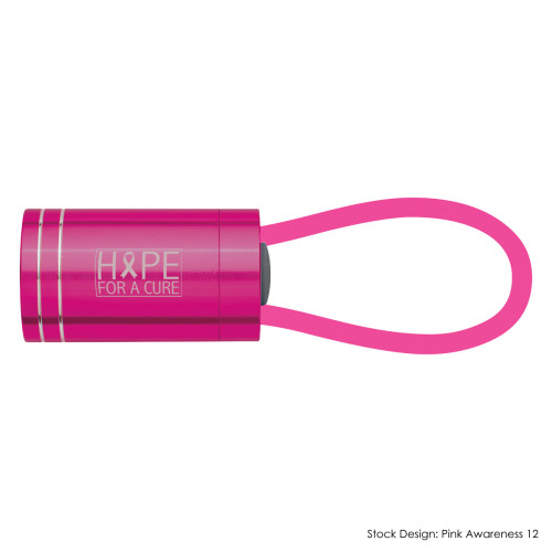 BREAST CANCER AWARENESS GLOW IN THE DARK ALUMINUM LED