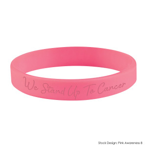 BREAST CANCER AWARENESS SINGLE COLOR SILICONE BRACELET