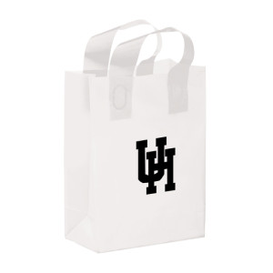 Clear Frosted Loop Shopper Bag - 8x11x4 Clear Frosted Loop Shopper Bag - 8x11x4