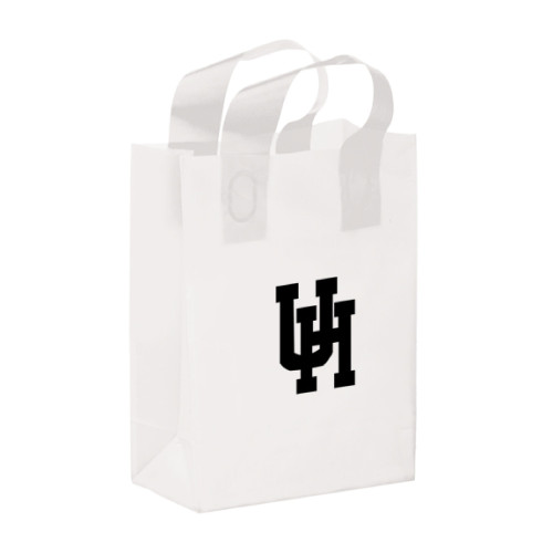 Clear Frosted Loop Shopper Bag - 8x11x4