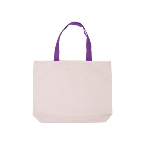 Cotton Canvas Tote with Color Accents