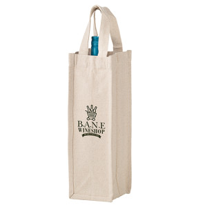 Heavyweight Cotton 1 Bottle Wine Tote Bag Heavyweight Cotton 1 Bottle Wine Tote Bag