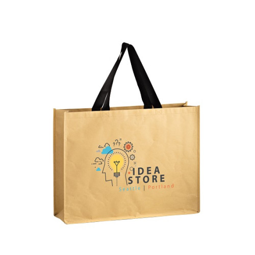 Non-Woven Hybrid Tote with Paper Exterior - 24x6x18 Non-Woven Hybrid Tote with Paper Exterior - 24x6x18