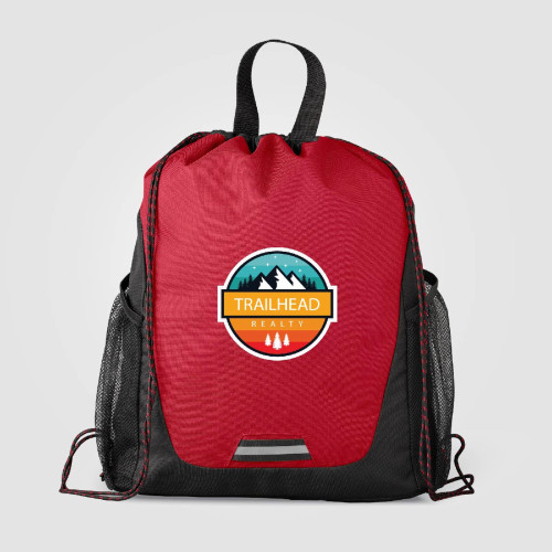 Jotun Recycled Polyester Pocketed Drawstring Bag Jotun Recycled Polyester Pocketed Drawstring Bag