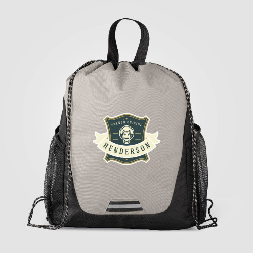 Jotun Recycled Polyester Pocketed Drawstring Bag Jotun Recycled Polyester Pocketed Drawstring Bag