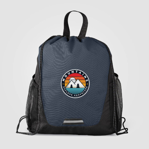 Jotun Recycled Polyester Pocketed Drawstring Bag Jotun Recycled Polyester Pocketed Drawstring Bag