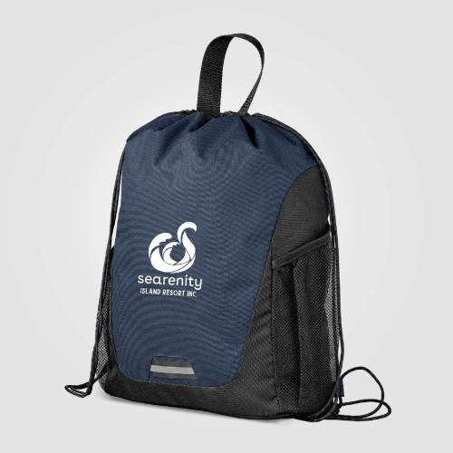 Jotun Recycled Polyester Pocketed Drawstring Bag Jotun Recycled Polyester Pocketed Drawstring Bag