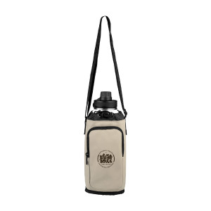 Malmö Recycled PU Zipper Pocket Bottle Bag