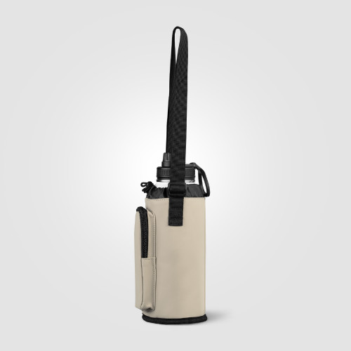 Malmö Recycled PU Zipper Pocket Bottle Bag