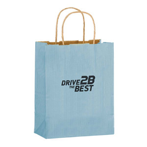Matte Color Twisted Paper Shopper Bags - One Color Imprint