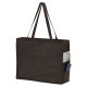 Non-Woven Over-The-Shoulder Tote Bag with Side Pockets - 20x16x6