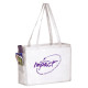 Non-Woven Over-The-Shoulder Tote Bag with Side Pockets - 16x12x6