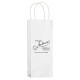 White Kraft Paper Wine Tote - 1 Bottle