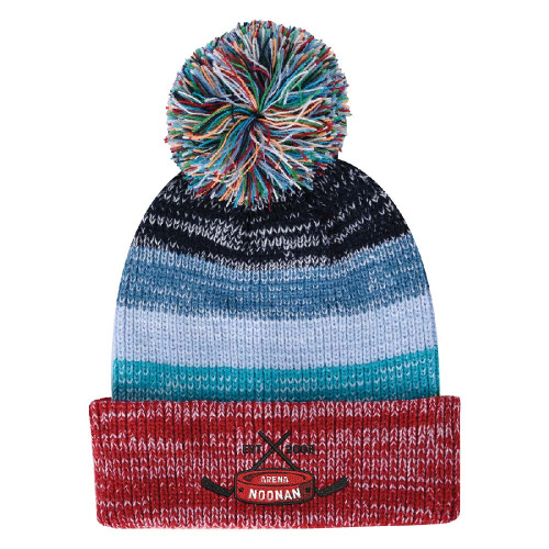 Embroidered Aura Pom Beanie With Cuff