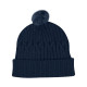 Embroidered Courtney Cable Knit rPET Pom Beanie Embroidered Courtney Cable Knit rPET Pom Beanie