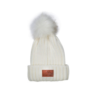 Leeman Knit Beanie With Fur Pom Pom