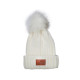 Leeman Knit Beanie With Fur Pom Pom