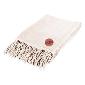 Embroidered Chateau Chenille Fringed Blanket