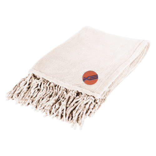 Embroidered Chateau Chenille Fringed Blanket Embroidered Chateau Chenille Fringed Blanket