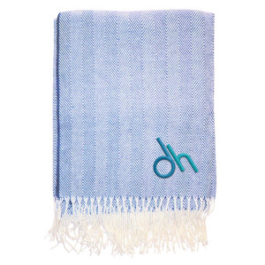 Embroidered Eastport Herringbone Blanket