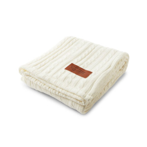 Leeman Cable Knit Sherpa Throw Leeman Cable Knit Sherpa Throw