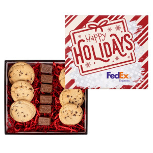 Chocolate Chip Cookies and Molded Chocolates in Gift Box Chocolate Chip Cookies and Molded Chocolates in Gift Box