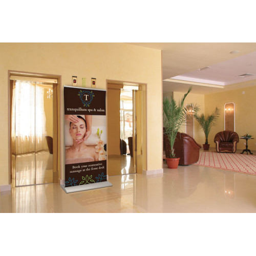 Deluxe Pro Retractor Double-Banner Kit (No-Curl Opaque Fabric)