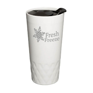 Double-Wall 14oz Ceramic Textured Tumbler