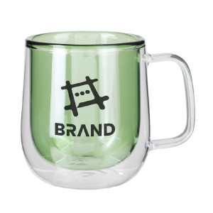 Double-Walled 8.4oz Colored Glass Mug