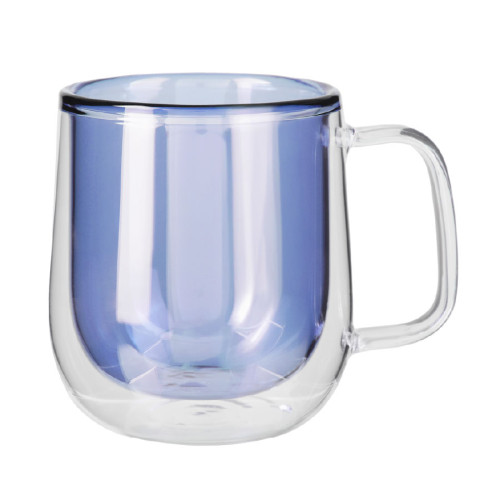 Double-Walled 8.4oz Colored Glass Mug