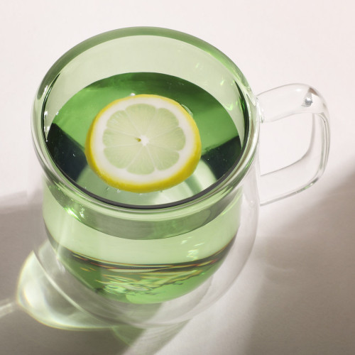Double-Walled 8.4oz Colored Glass Mug
