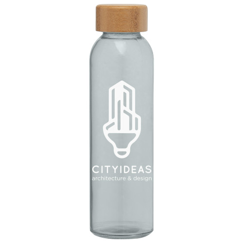 Alpine 17oz Glass Bottle with Bamboo Lid Alpine 17oz Glass Bottle with Bamboo Lid
