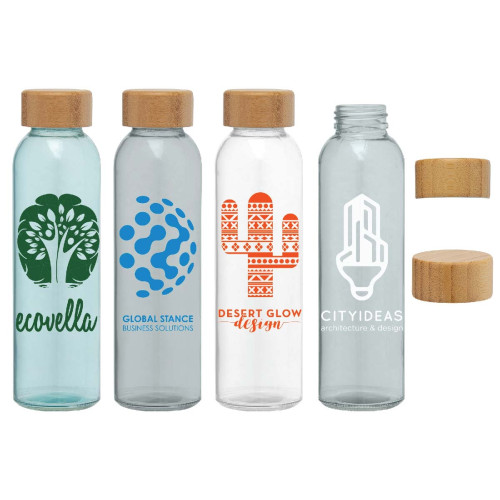 Alpine 17oz Glass Bottle with Bamboo Lid Alpine 17oz Glass Bottle with Bamboo Lid