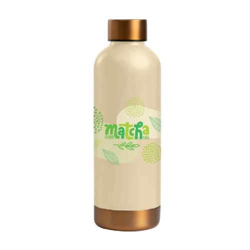 Astrid 18oz Stainless Steel Copper Accent Double-Wall Bottle Astrid 18oz Stainless Steel Copper Accent Double-Wall Bottle