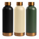 Astrid 18oz Stainless Steel Copper Accent Double-Wall Bottle Astrid 18oz Stainless Steel Copper Accent Double-Wall Bottle
