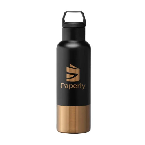 Aurelia 22.5oz Recycled Stainless Steel Copper Accent Double-Wall Bottle