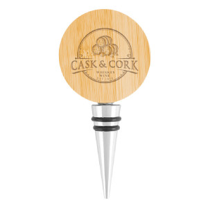 Bamboo Wine Stopper with Bottle Opener