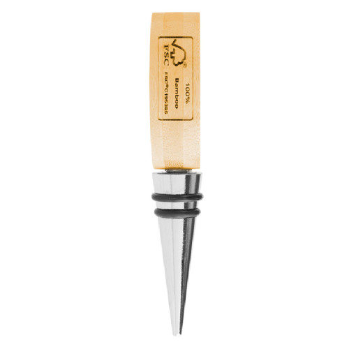 Bamboo Wine Stopper with Bottle Opener