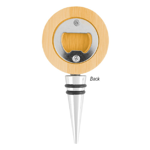 Bamboo Wine Stopper with Bottle Opener