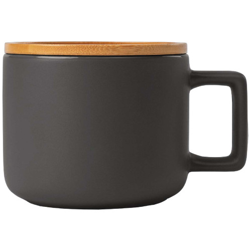 Café Virtuoso 12oz Ceramic Mug with Bamboo Lid