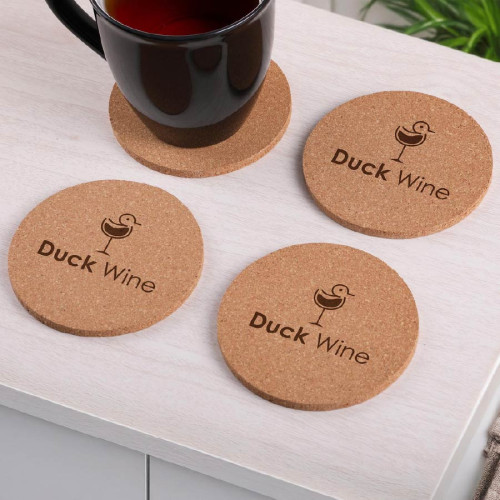 Cork 4-Piece Coaster Set in Box