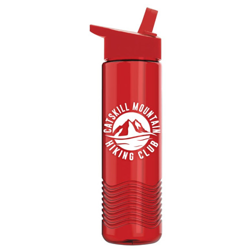 Garyline® 24oz Wave Tritan® Bottle with Flip-Straw Lid