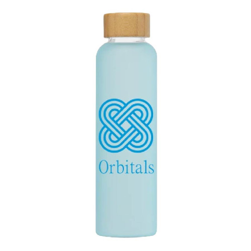 Lucerne 20oz Frosted Borosilicate Glass Bottle with Bamboo Lid Lucerne 20oz Frosted Borosilicate Glass Bottle with Bamboo Lid